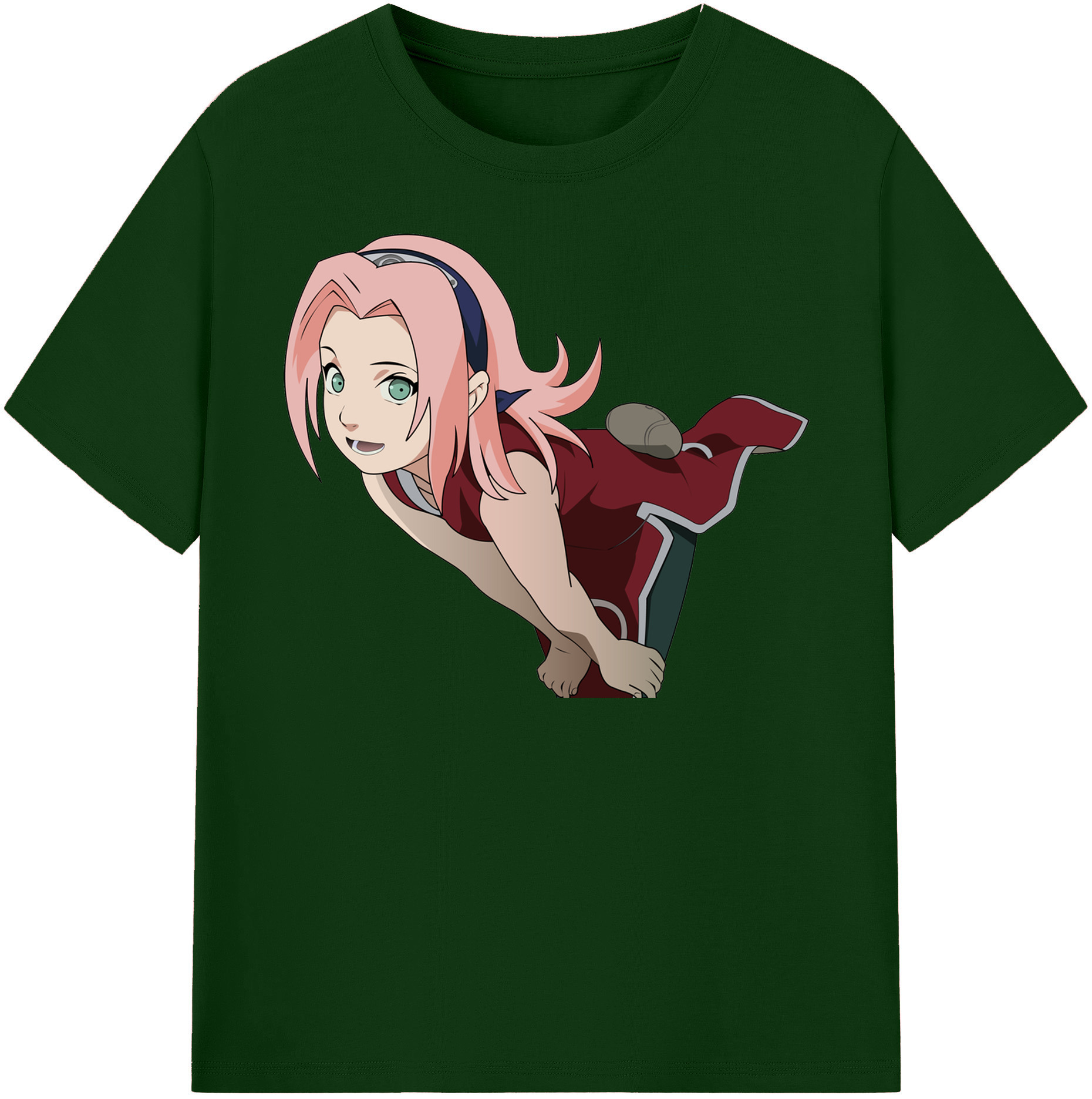 （画像用） NARUTO -ナルト- 春野サクラ Haruno Sakura 綿100％半袖Tシャツ（フロントプリント）
